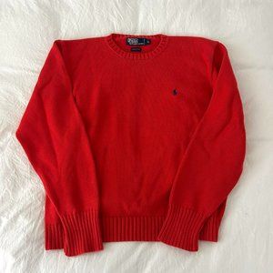 Red Ralph Lauren Sweater 100% Cotton
